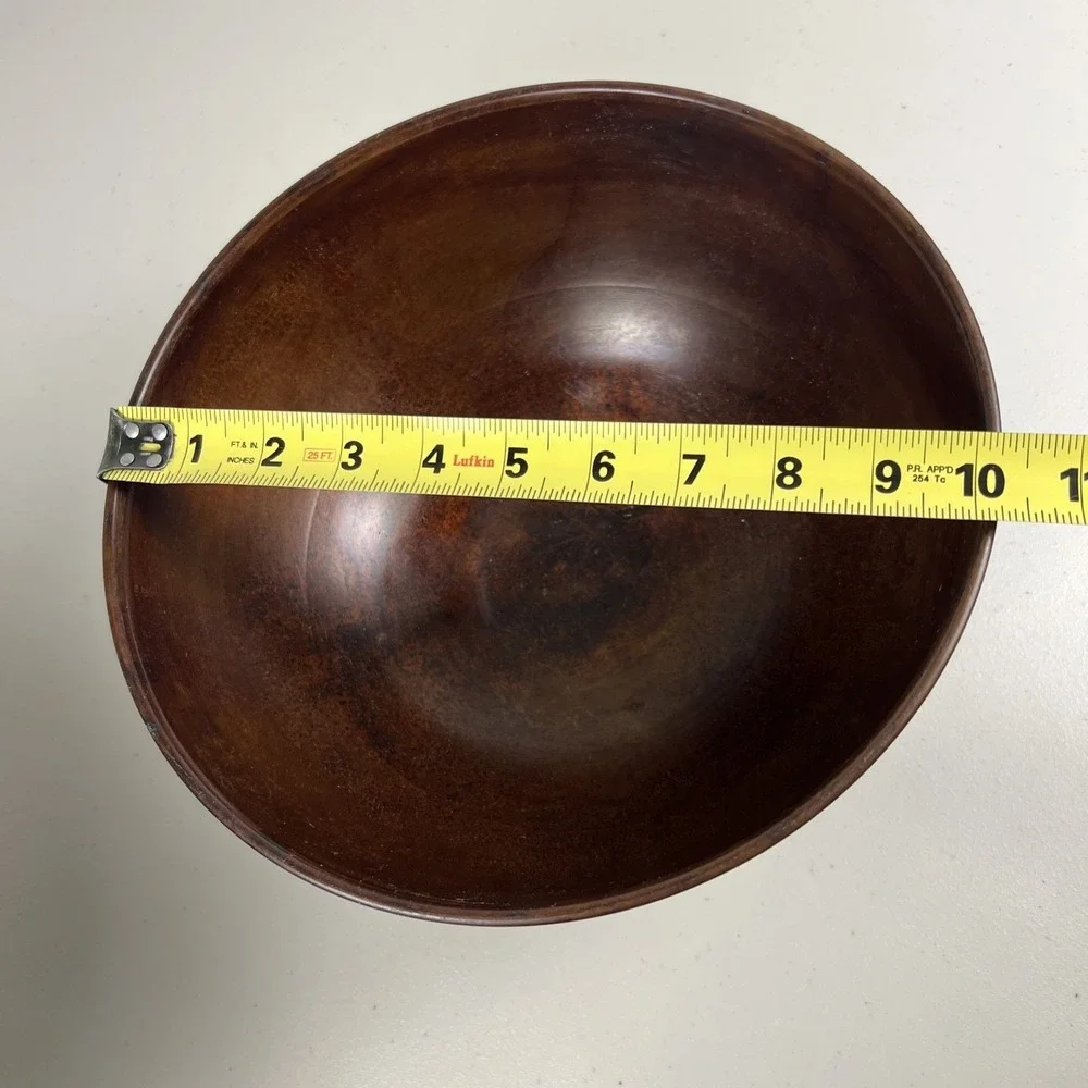 VTG Set of Two Dark Brown Textured Metal Bowls Home‎ Decor / Made In India